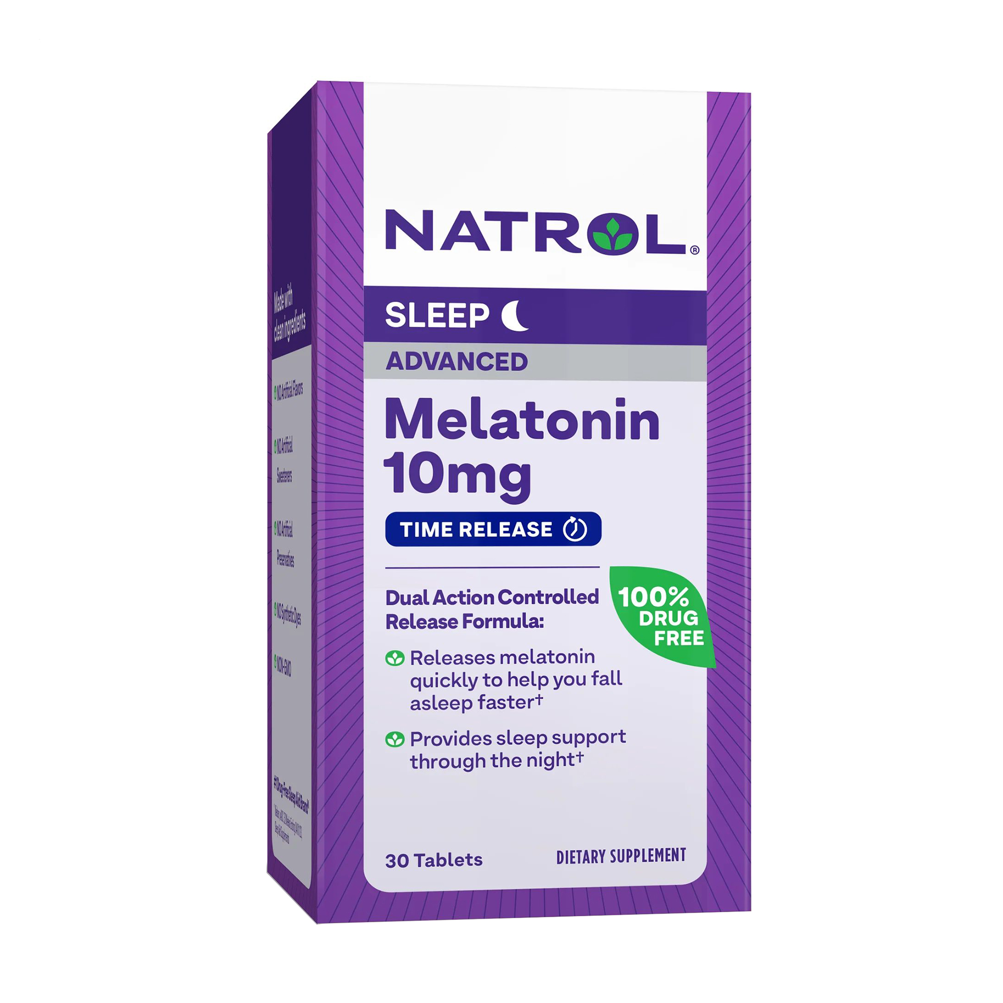 Мелатонін Natrol Melatonin Advanced Sleep Maximum Strength, 10 мг, 30 таблеток